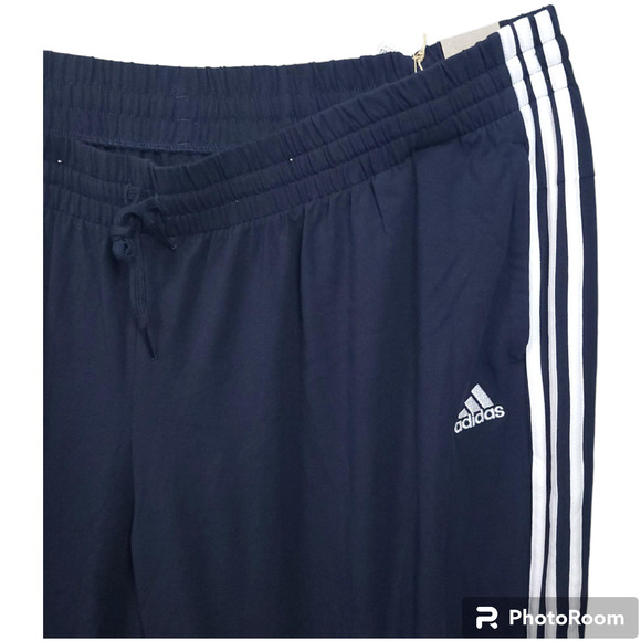 Adidas Women’s Essentials Warm-Up Tapered 3-Stripes Pants H07862 Size 4XL Blue - Picture 2 of 11
